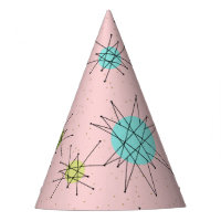 Gorra Fiesta de estallidos atómicos de icono rosa