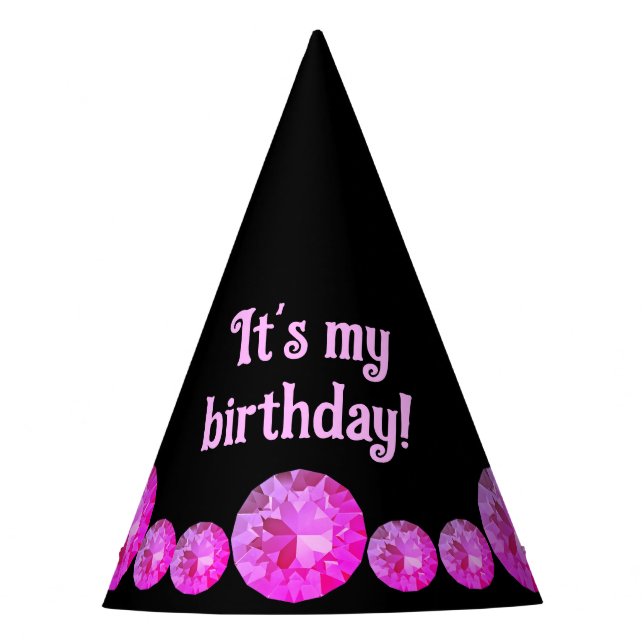 Gorra Fiesta de gemas rosadas (Anverso)