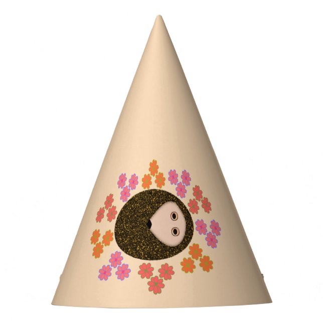 Gorra Fiesta de Hedgehog y Flores somnolientas (Anverso)