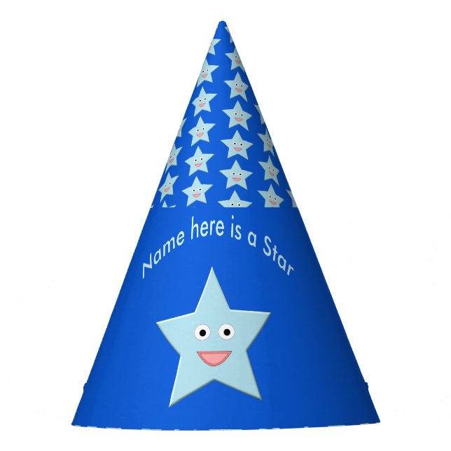 Gorra Fiesta de la estrella de la celebración azul (Anverso)