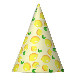 Gorra Fiesta de papel limón amarillo