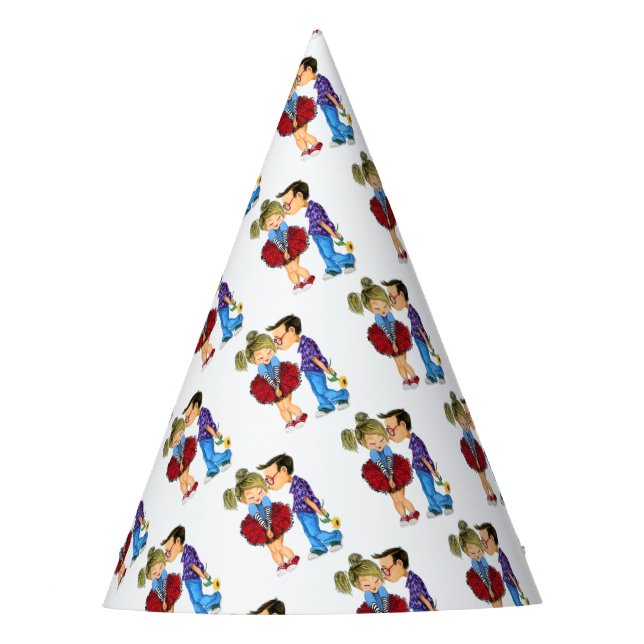 Gorra Fiesta de pareja romántica (Anverso)