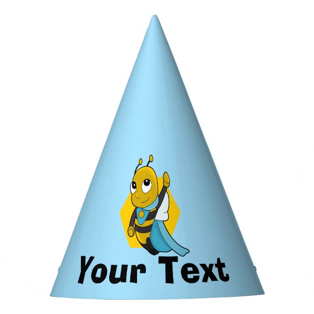 Gorra Fiesta de personalizado de abejas superheroi (Anverso)