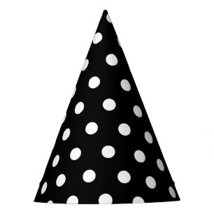 Gorra Fiesta de puntos blanco y negro monocromo
