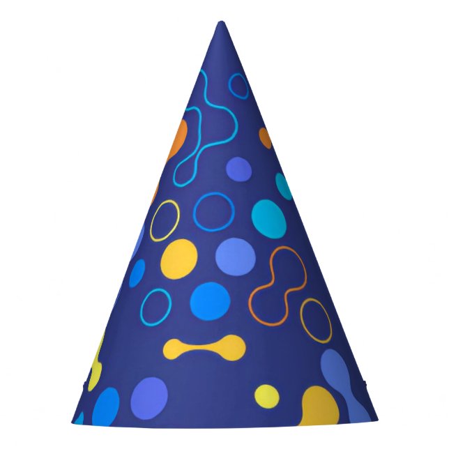 Gorra Fiesta de puntos de química azul (Anverso)