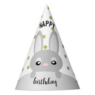 Gorra Fiesta del conejo de cumpleaños feliz (anima