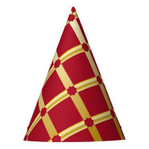 Gorra Fiesta inspirado en el árabe rojo y oro