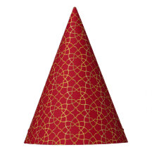 Gorra Fiesta inspirado en el árabe rojo y oro