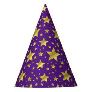 Gorra Fiesta morado de las estrellas doradas