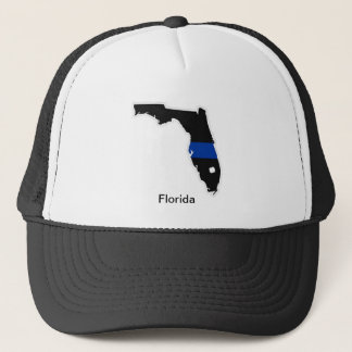 Gorra fino del camionero de la Florida Blue Line
