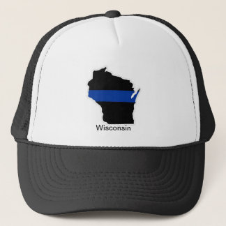 Gorra fino del camionero de Wisconsin Blue Line
