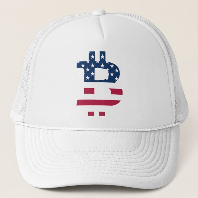 Gorra FLAG de Bitcoin USA (Anverso)