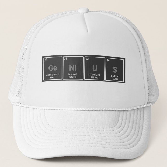 Gorra GeNiUS de tabla periódica (Anverso)