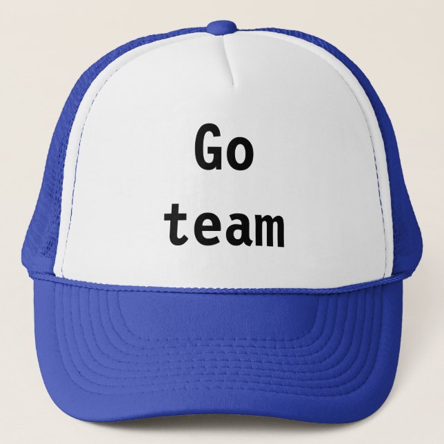 gorra "Go team" (Anverso)