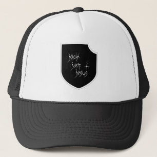Gorra gótico del camionero del escudo de Jesús d
