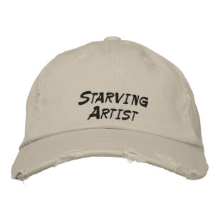 Gorra gracioso de artista hambriento