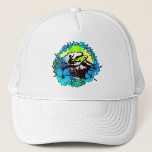 Gorra gráfico retro de Groovy Hawaiian Surfer 1960