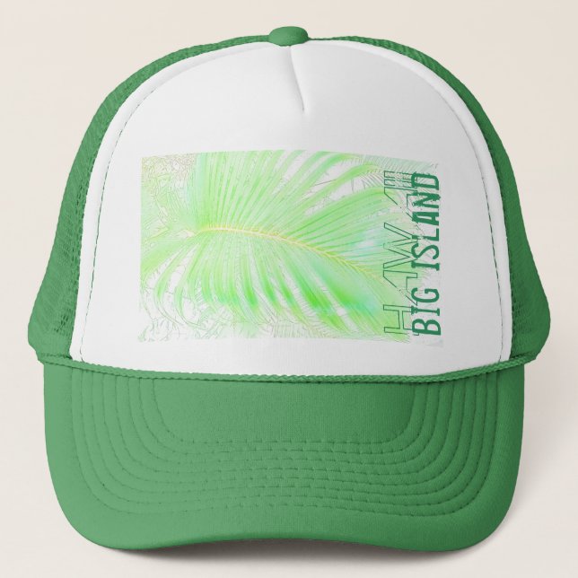Gorra grande de Hawaii de la palma de la isla (Anverso)