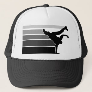 Gorra gris del negro de la pendiente de BBOY