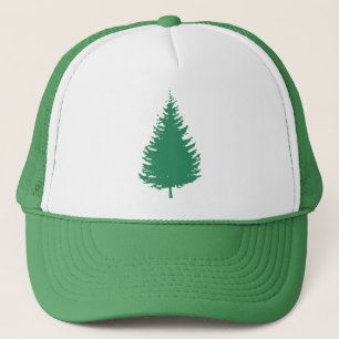Gorra imperecedero verde del camionero del árbol