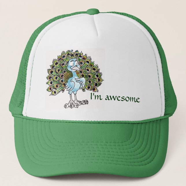 Gorra impresionante del pavo real (Anverso)