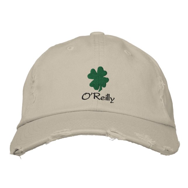 Gorra irlandés de Shamrock personalizado, gorra de (Anverso)