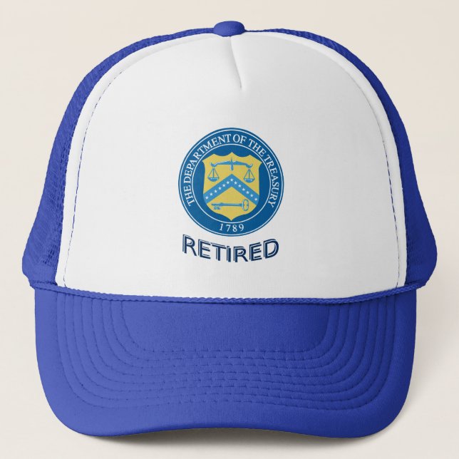 Gorra jubilado del Departamento del Tesoro (Anverso)