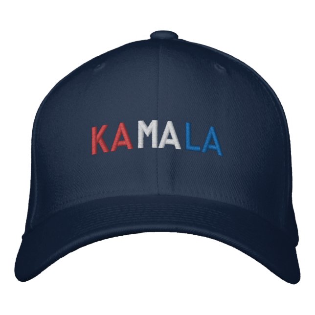 gorra "Kamala" rojo blanco y azul "47" (Anverso)