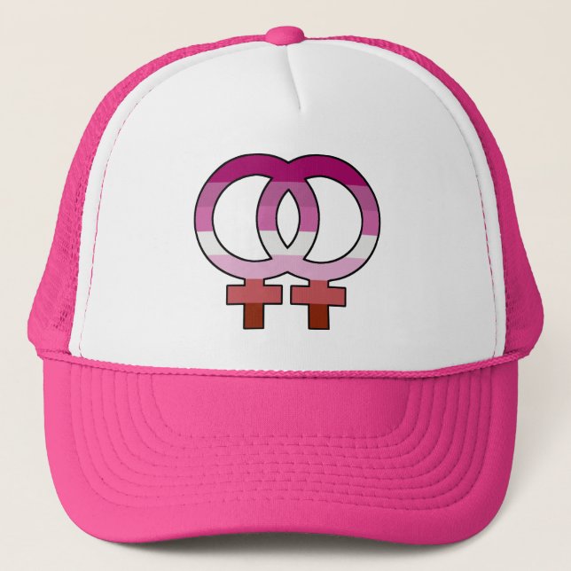 Gorra lesbiano del camionero del símbolo de Venus (Anverso)
