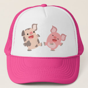 Gorra lindo de los cerdos del dibujo animado del