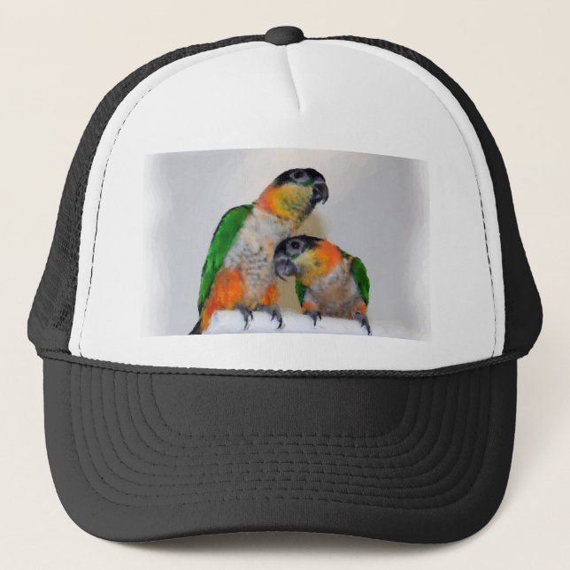 Gorra lindo de los pares del loro del caique (Anverso)