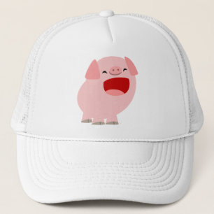 Gorra lindo del cerdo del canto del dibujo animado