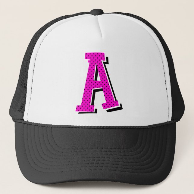Gorra manchado del camionero de "A" Monogramed (Anverso)
