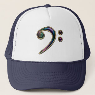 Gorra metálico colorido de la música del Clef bajo