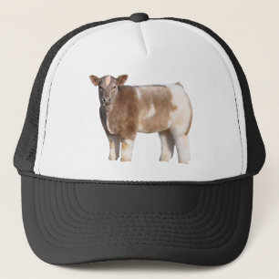 Gorra mullido del camionero de la vaca