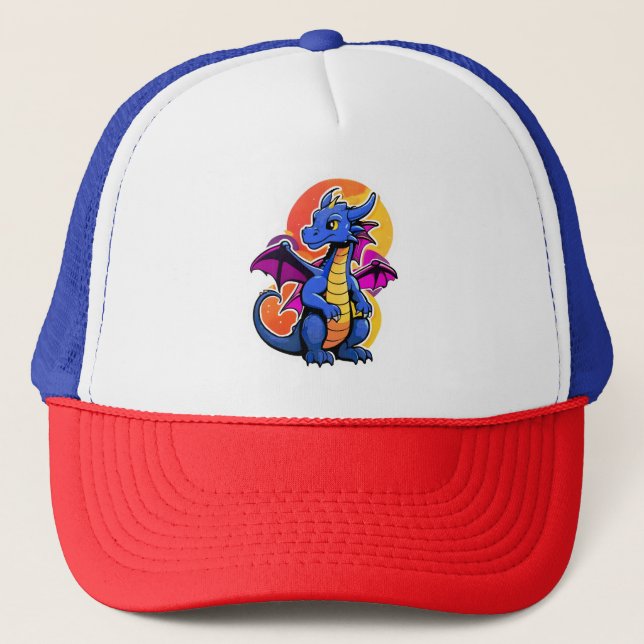 Gorra multicolor Cute Dragon (Anverso)