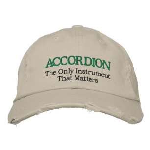 Gorra musical de acordeón con bordado gracioso