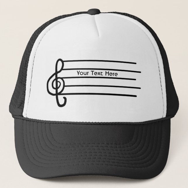 gorra musical de personalizable treble clef (Anverso)