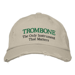 Gorra musical trombónico con bordado gracioso