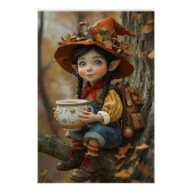 Gorra Naranja Pixie Poster de cara izquierda