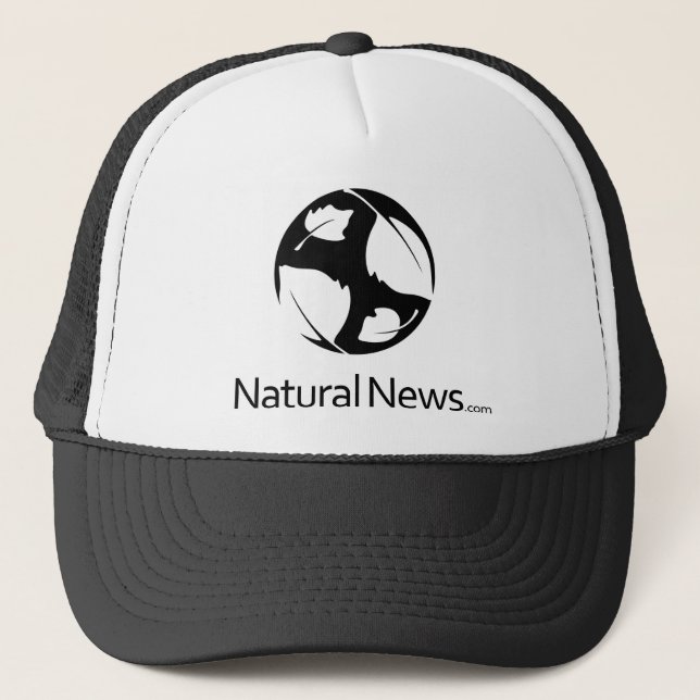 Gorra natural negro del camionero de las noticias (Anverso)