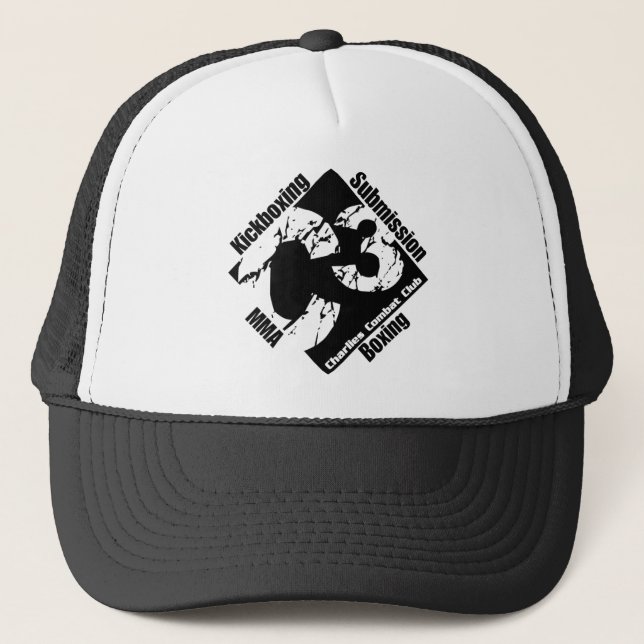 Gorra negro del camionero del logotipo C3 (Anverso)