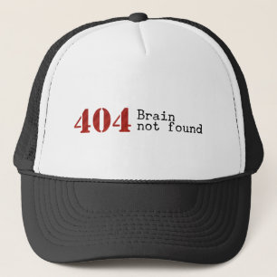 Gorra no encontrado del cerebro del error 404