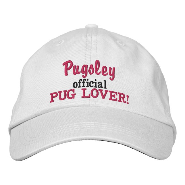 Gorra oficial de Pug Lover bordado (Anverso)