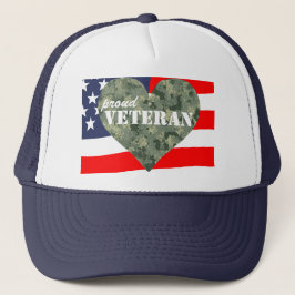 Gorra orgulloso de los veteranos del corazón del