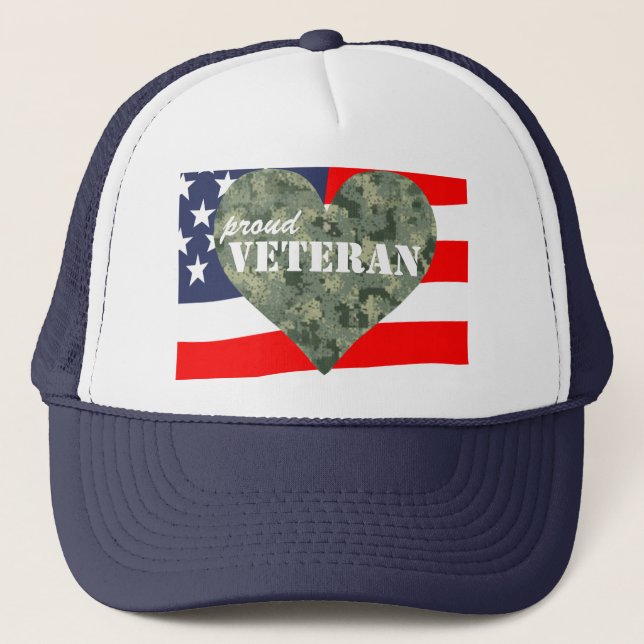 Gorra orgulloso de los veteranos del corazón del (Anverso)