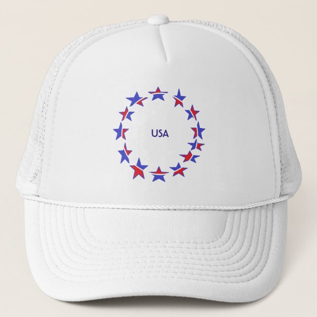 Gorra Patriótica de Estrellas y Tiras. (Anverso)