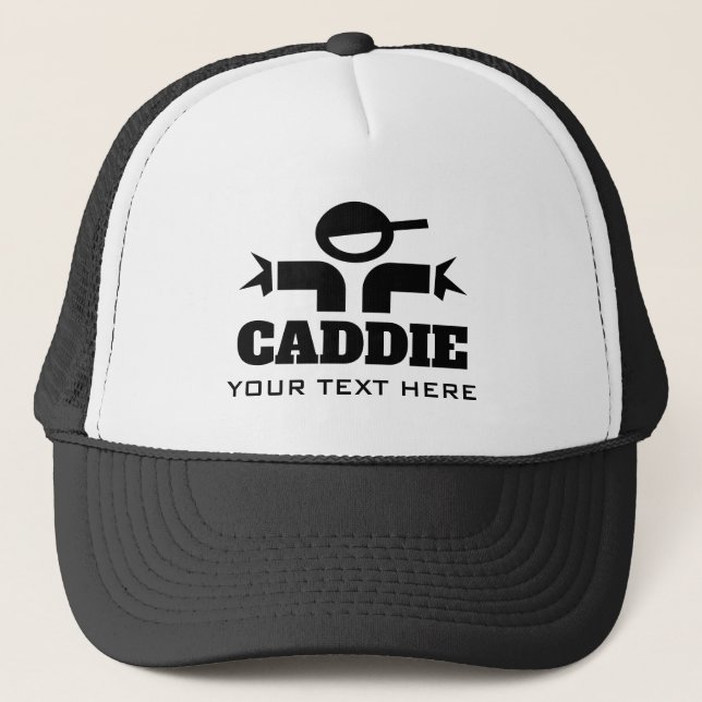 Gorra personalizado de caddie de golf con nombre p (Anverso)