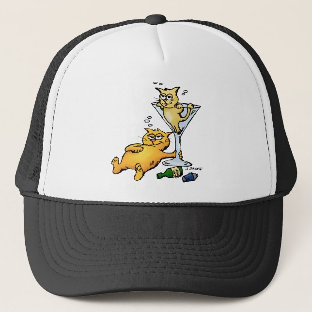 Gorra Personalizado de cócteles y gatitos (Anverso)