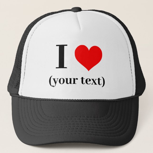 Gorra Personalizado I corazón (su texto) - (Anverso)